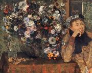 Germain Hilaire Edgard Degas, A Woman with Chrysanthemums